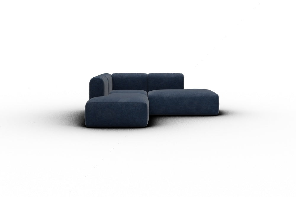 Rund Casual Modular Sofa - Configurations 1 - F1H - 224 x 224 cm - Open-end + 1 Seater + Open-end - 414 Esina Indigo Blue