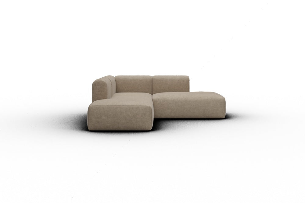 Rund Casual Modular Sofa - Configurations 1 - F1H - 224 x 224 cm - Open-end + 1 Seater + Open-end - 417 Esina Mocha