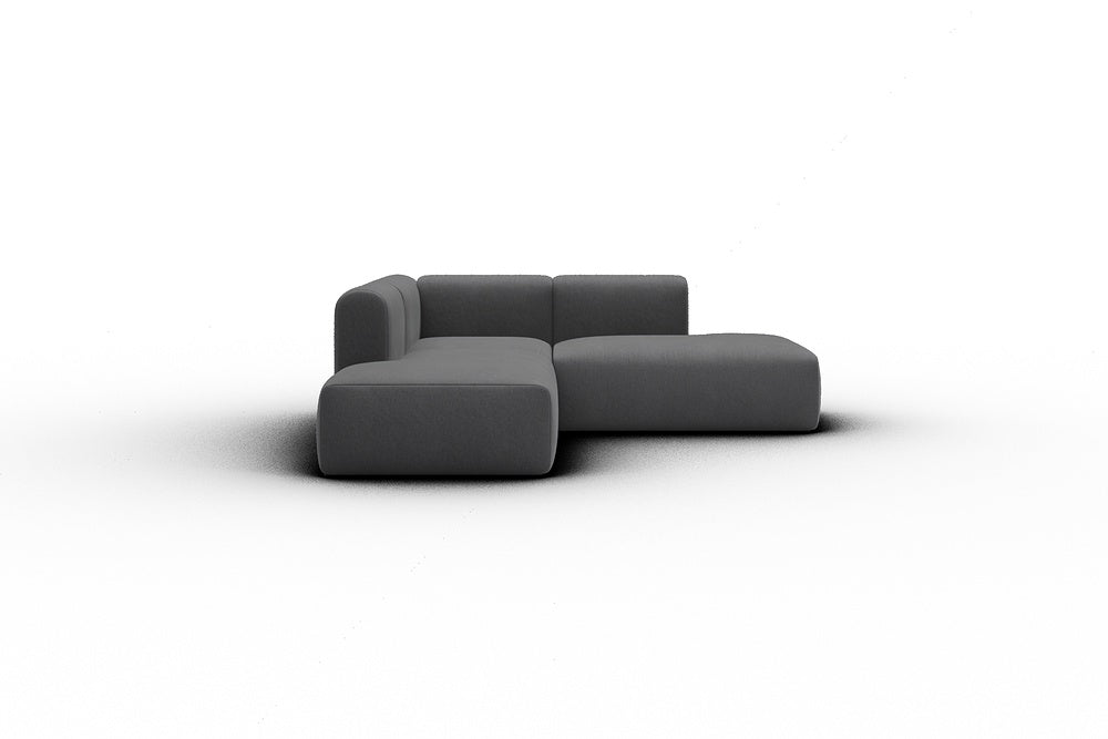 Rund Casual Modular Sofa - Configurations 1 - F1H - 224 x 224 cm - Open-end + 1 Seater + Open-end - 441 Satya Warm Zinc