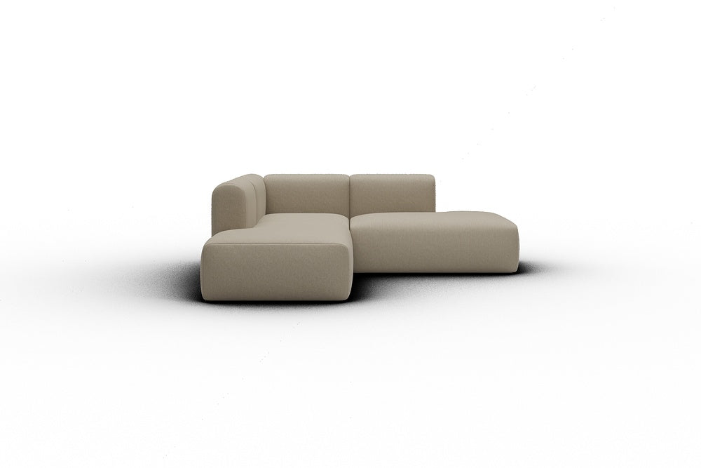 Rund Casual Modular Sofa - Configurations 1 - F1H - 224 x 224 cm - Open-end + 1 Seater + Open-end - 445 Satya Natural Biege