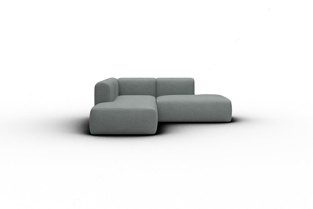 Rund Casual Modular Sofa - Configurations 1 - F1H - 224 x 224 cm - Open-end + 1 Seater + Open-end - 485 Denari Soft Grey