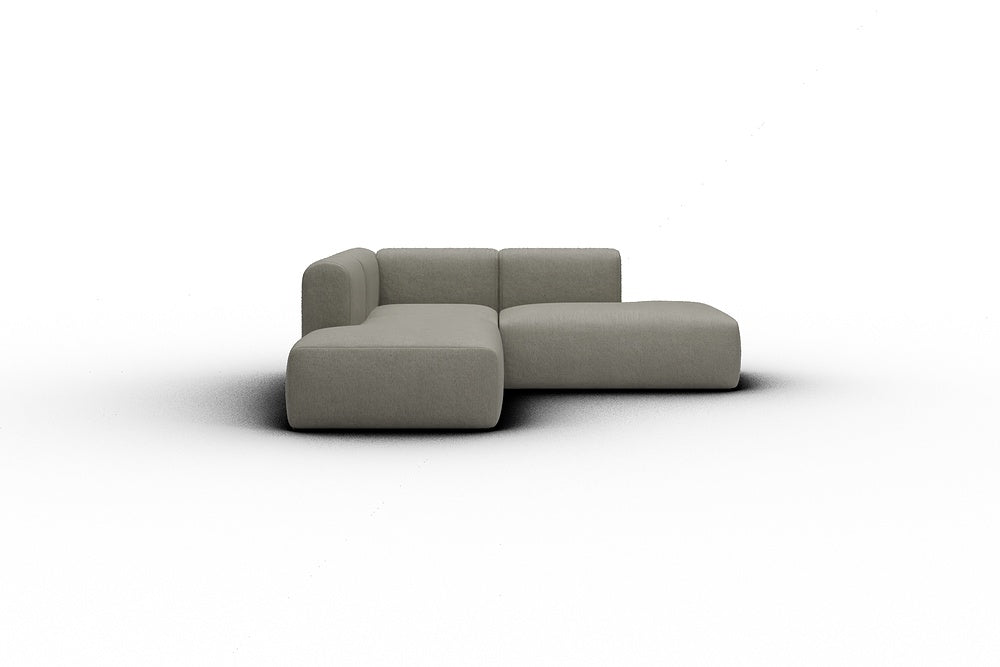 Rund Casual Modular Sofa - Configurations 1 - F1H - 224 x 224 cm - Open-end + 1 Seater + Open-end - 486 Denari Warm Grey
