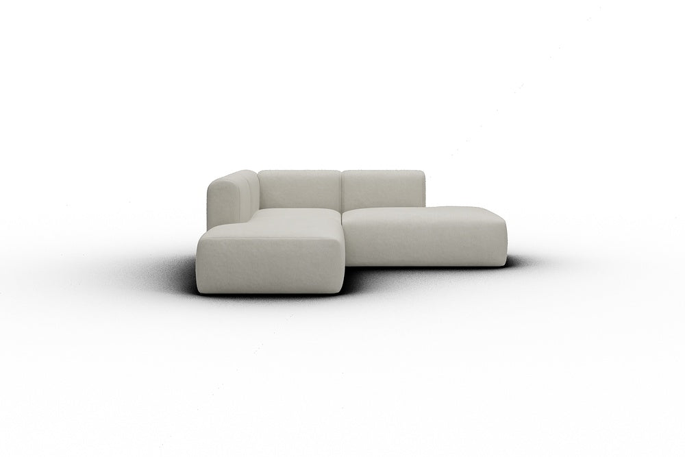 Rund Casual Modular Sofa - Configurations 1 - F1H - 224 x 224 cm - Open-end + 1 Seater + Open-end - 487 Denari Clean Beige
