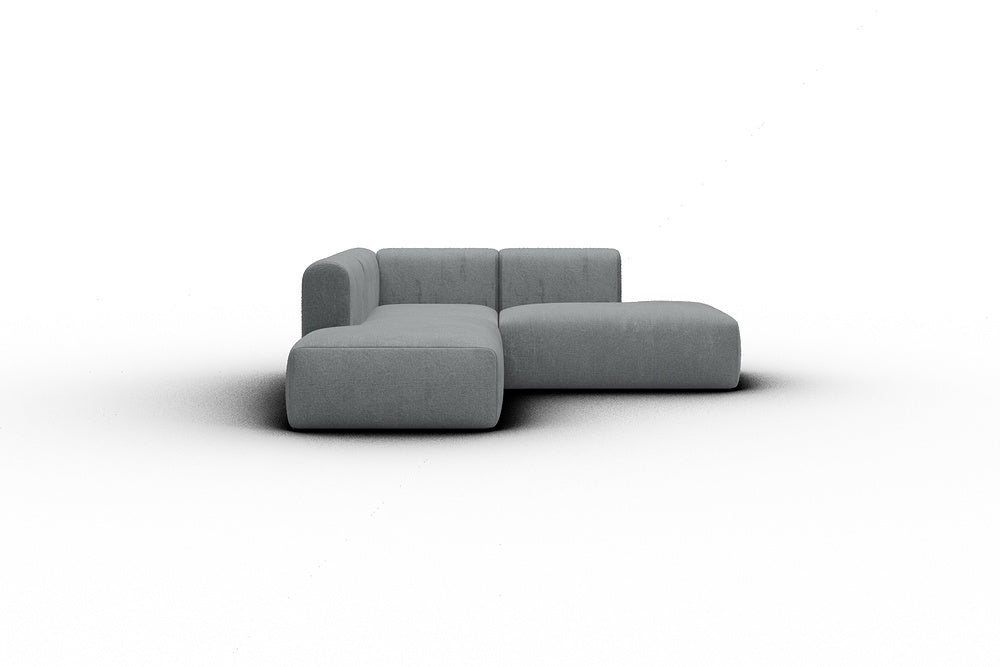 Rund Casual Modular Sofa - Configurations 1 - F1H - 224 x 224 cm - Open-end + 1 Seater + Open-end - 495 Casone Gravel Grey