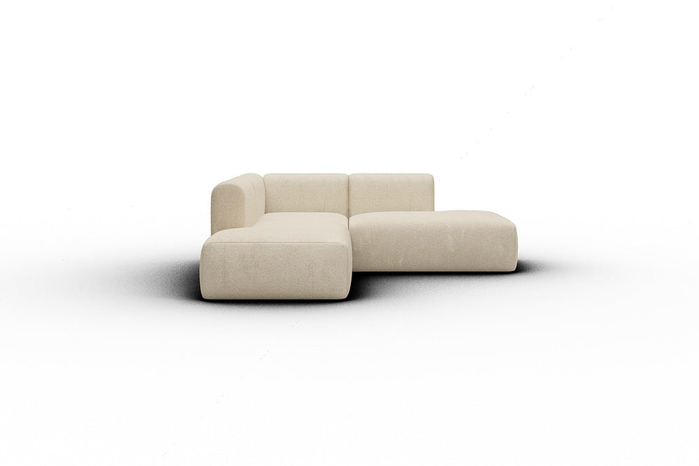 Rund Casual Modular Sofa - Configurations 1 - F1H - 224 x 224 cm - Open-end + 1 Seater + Open-end - 496 Casone Natural Beigie