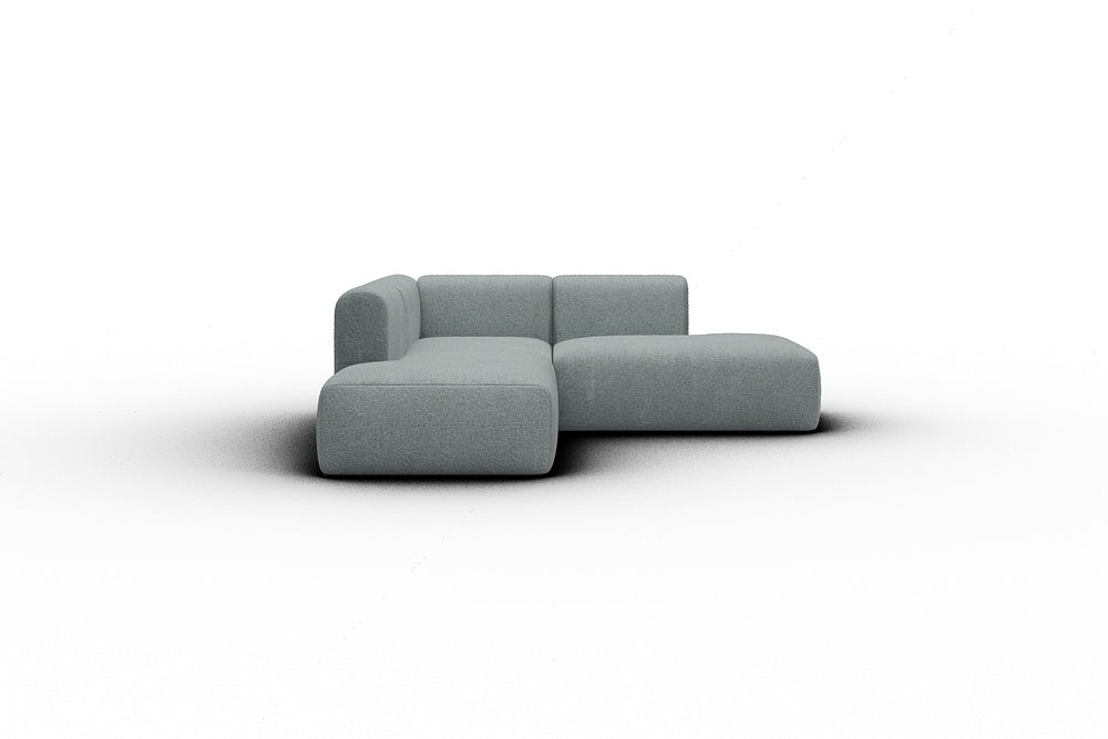 Rund Casual Modular Sofa - Configurations 1 - F1H - 224 x 224 cm - Open-end + 1 Seater + Open-end - 499 Casone Light mixed Green