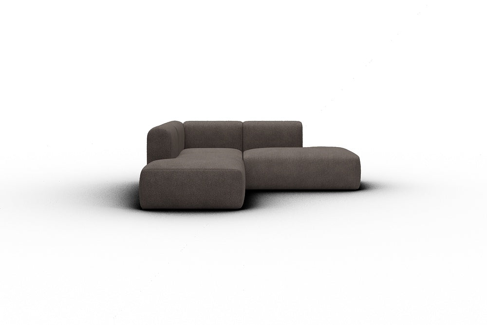 Rund Casual Modular Sofa - Configurations 1 - F1H - 224 x 224 cm - Open-end + 1 Seater + Open-end - 530 Bouclé Taupe