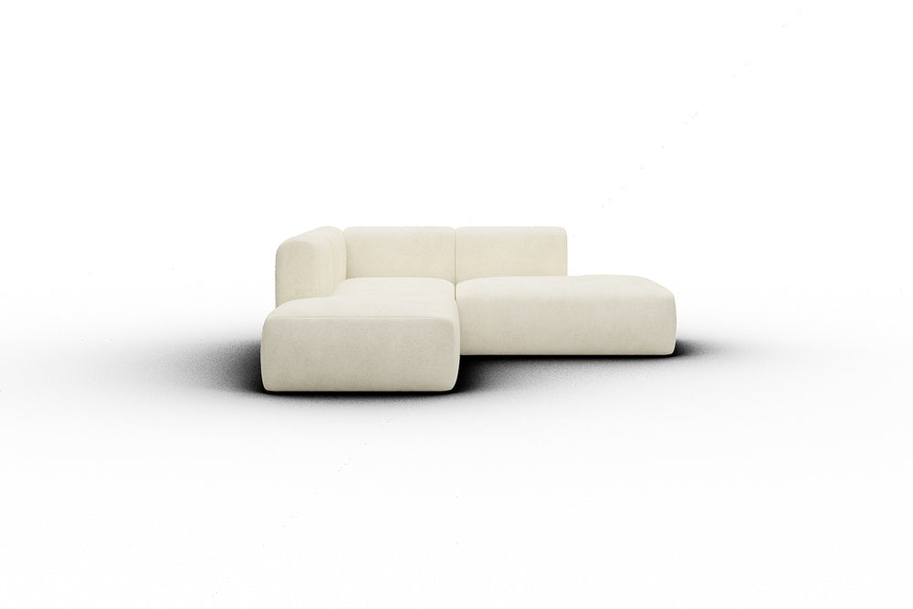 Rund Casual Modular Sofa - Configurations 1 - F1H - 224 x 224 cm - Open-end + 1 Seater + Open-end - 531 Bouclé Off White