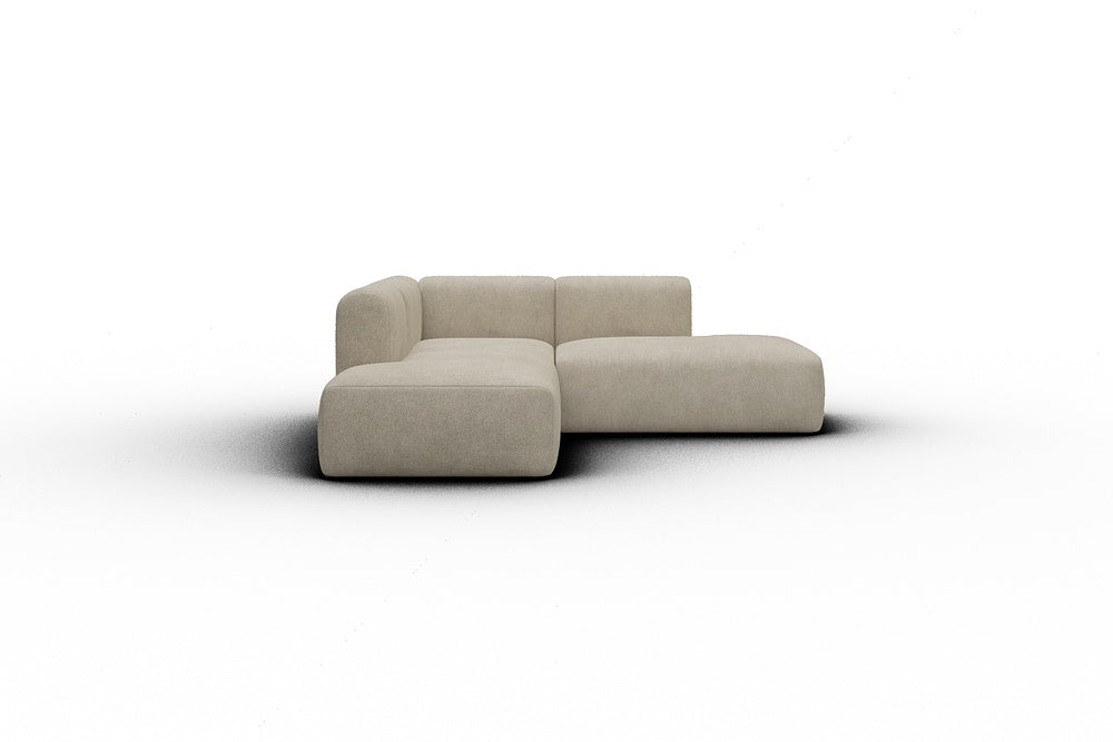 Rund Casual Modular Sofa - Configurations 1 - F1H - 224 x 224 cm - Open-end + 1 Seater + Open-end - 539 Bouclé Beige