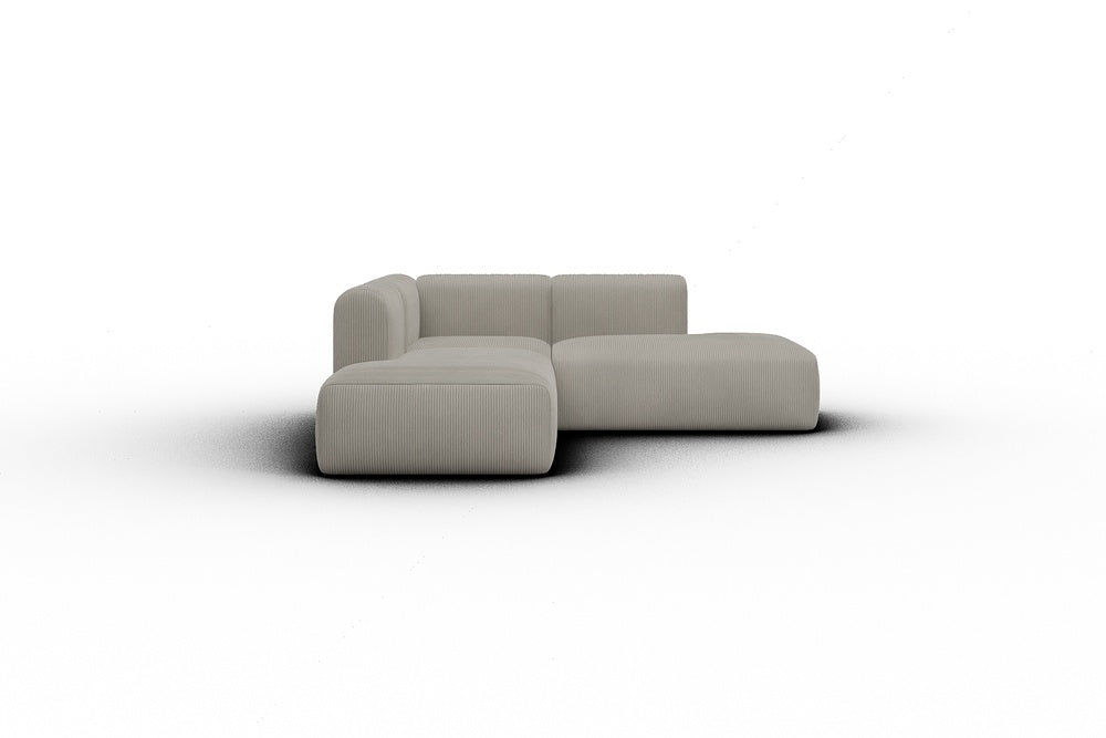 Rund Casual Modular Sofa - Configurations 1 - F1H - 224 x 224 cm - Open-end + 1 Seater + Open-end - 603 Corduroy Beige