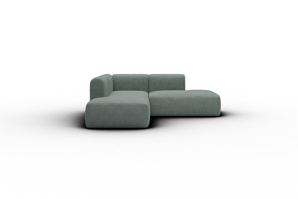 Rund Casual Modular Sofa - Configurations 1 - F1H - 224 x 224 cm - Open-end + 1 Seater + Open-end - 770 Carreno Cielo Blue