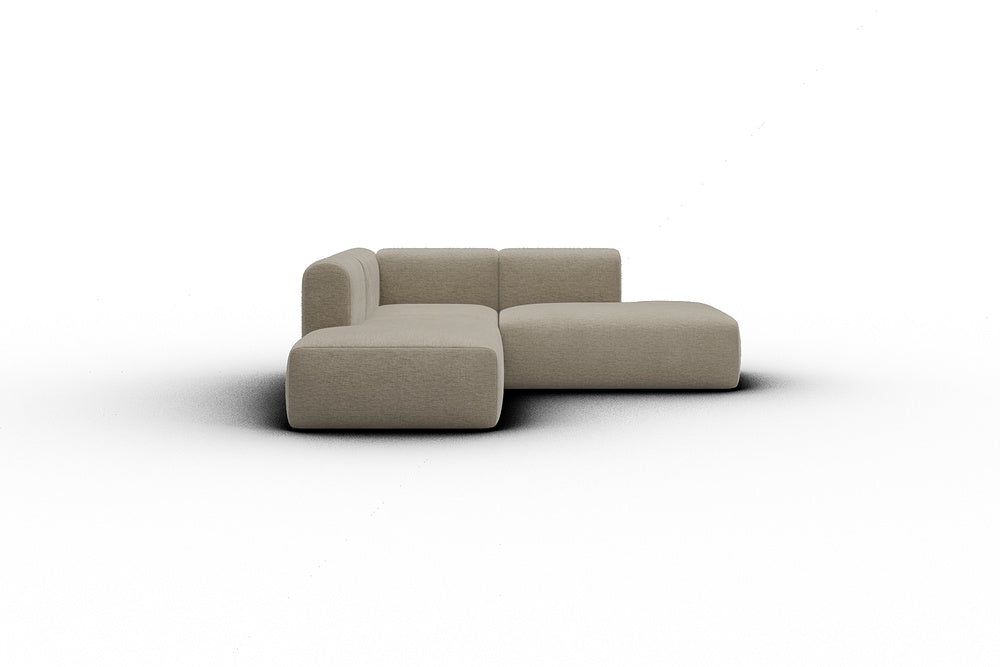 Rund Casual Modular Sofa - Configurations 1 - F1H - 224 x 224 cm - Open-end + 1 Seater + Open-end - 810 Smooth Smooth Beige