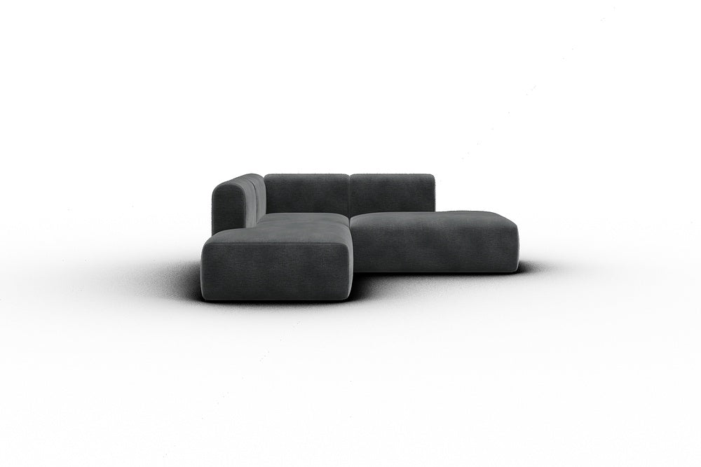Rund Casual Modular Sofa - Configurations 1 - F1H - 224 x 224 cm - Open-end + 1 Seater + Open-end - 811 Smooth Deep Warm Grey