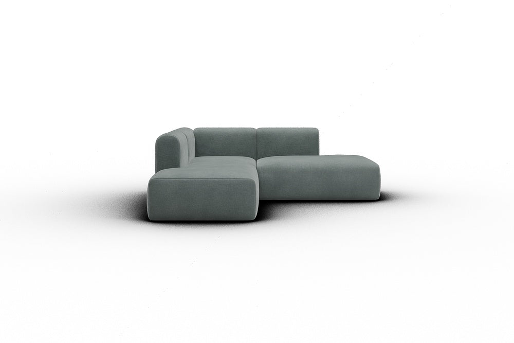 Rund Casual Modular Sofa - Configurations 1 - F1H - 224 x 224 cm - Open-end + 1 Seater + Open-end - 812 Smooth Smooth Silver Grey