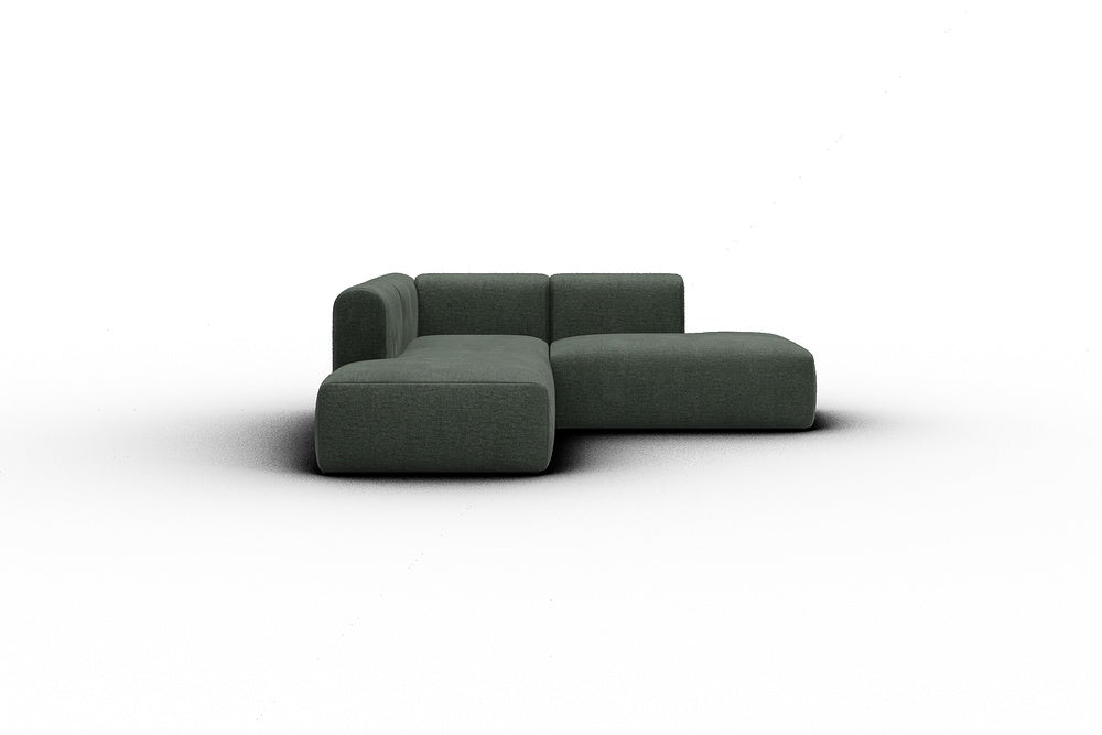 Rund Casual Modular Sofa - Configurations 1 - F1H - 224 x 224 cm - Open-end + 1 Seater + Open-end - 818 Aivi Pine Green