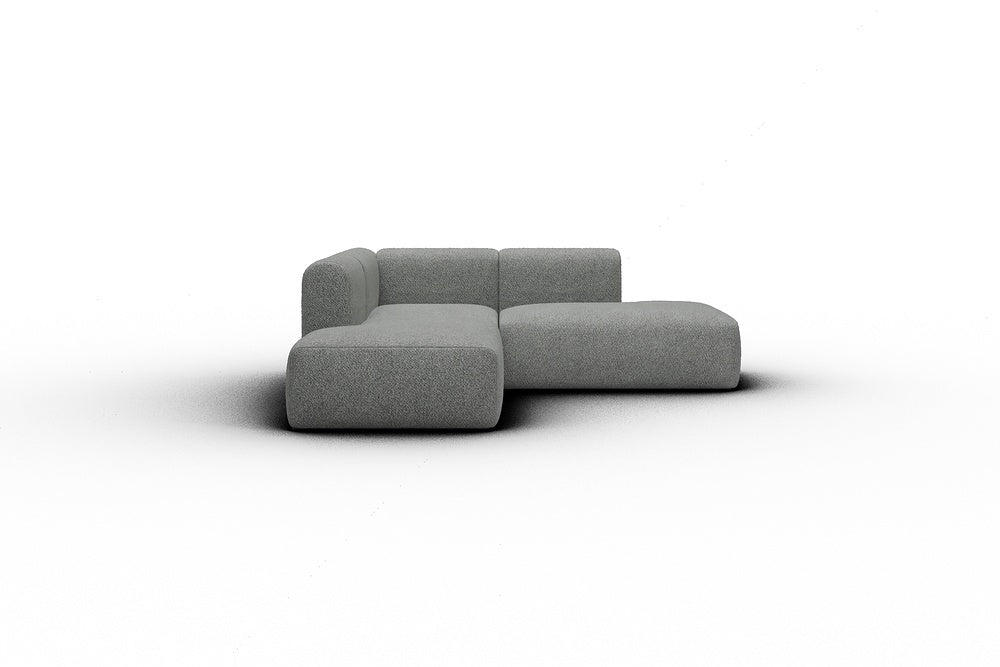 Rund Casual Modular Sofa - Configurations 1 - F1H - 224 x 224 cm - Open-end + 1 Seater + Open-end - 868 Vanora Warm Grey