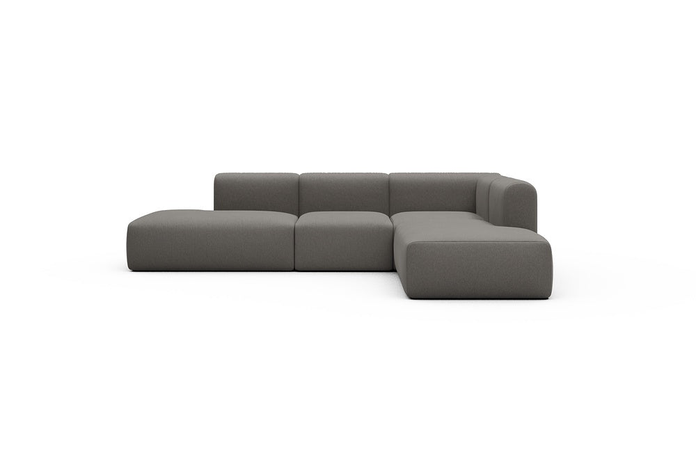 Rund Casual Modular Sofa - Configurations 1 - F2H - 296 x 224 cm - Open-end + 2 Seater + Open-end - 446 Satya Taupe Brown