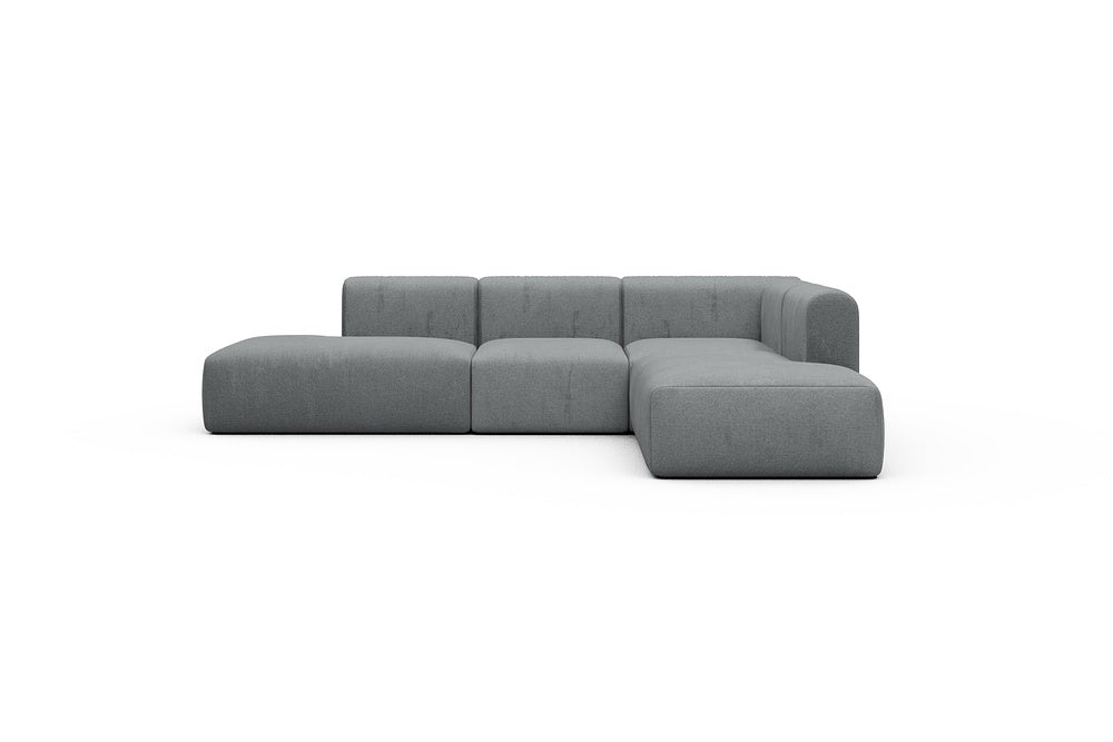 Rund Casual Modular Sofa - Configurations 1 - F2H - 296 x 224 cm - Open-end + 2 Seater + Open-end - 495 Casone Gravel Grey