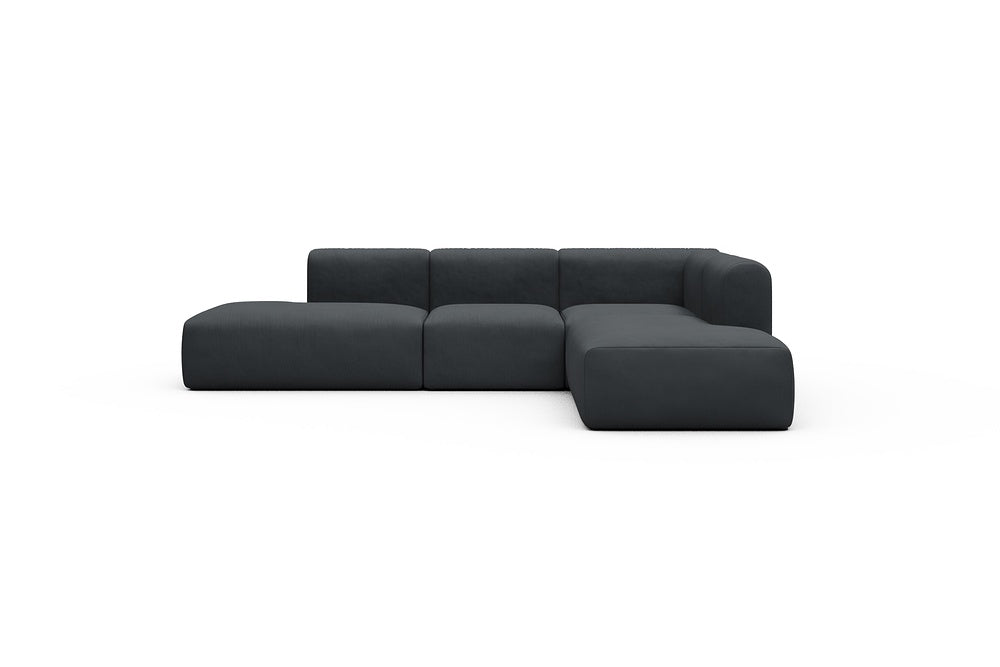 Rund Casual Modular Sofa - Configurations 1 - F2H - 296 x 224 cm - Open-end + 2 Seater + Open-end - 766 Cura Anthracite