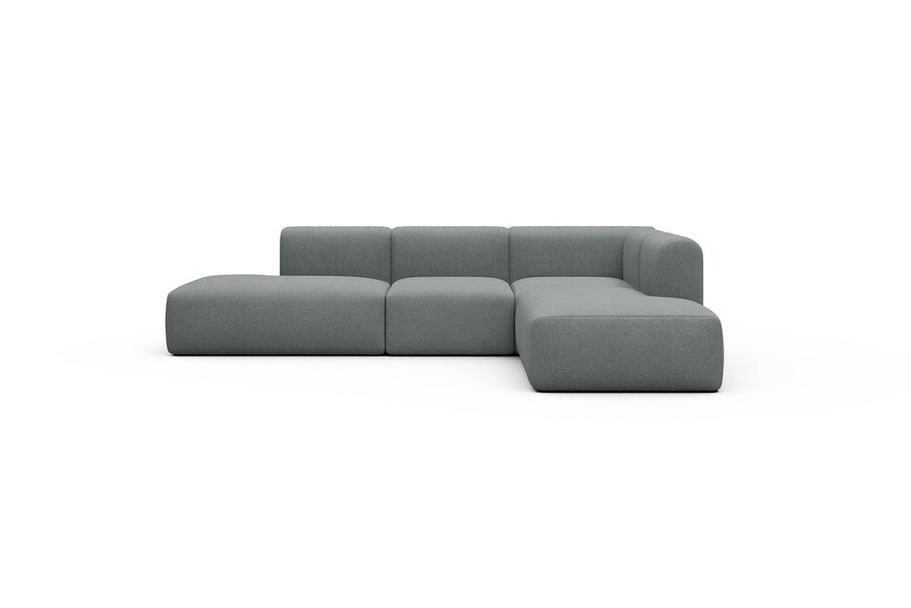 Rund Casual Modular Sofa - Configurations 1 - F2H - 296 x 224 cm - Open-end + 2 Seater + Open-end - 853 Mahoga Dove Grey