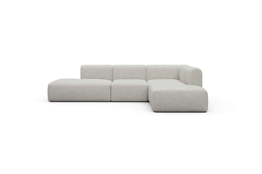 Rund Casual Modular Sofa - Configurations 1 - F2H - 296 x 224 cm - Open-end + 2 Seater + Open-end - 867 Vanora Warm Sand
