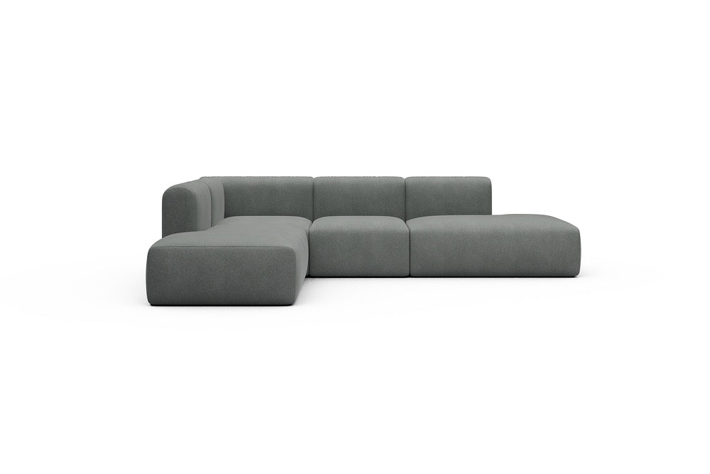 Rund Casual Modular Sofa - Configurations 1 - F3H - 296 x 224 cm - Open-end + 2 Seater + Open-end - 440 Satya Steel Grey