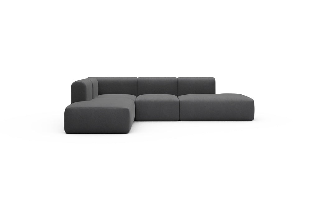 Rund Casual Modular Sofa - Configurations 1 - F3H - 296 x 224 cm - Open-end + 2 Seater + Open-end - 441 Satya Warm Zinc