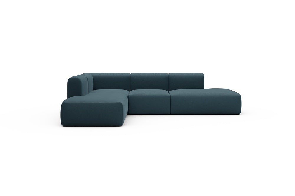 Rund Casual Modular Sofa - Configurations 1 - F3H - 296 x 224 cm - Open-end + 2 Seater + Open-end - 443 Satya Deep Blue