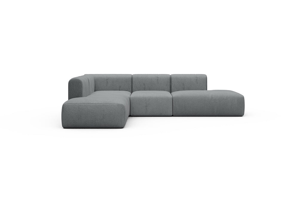 Rund Casual Modular Sofa - Configurations 1 - F3H - 296 x 224 cm - Open-end + 2 Seater + Open-end - 495 Casone Gravel Grey