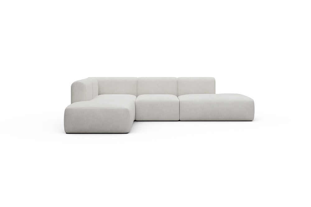 Rund Casual Modular Sofa - Configurations 1 - F3H - 296 x 224 cm - Open-end + 2 Seater + Open-end - 574 Vivus Dusty Off White