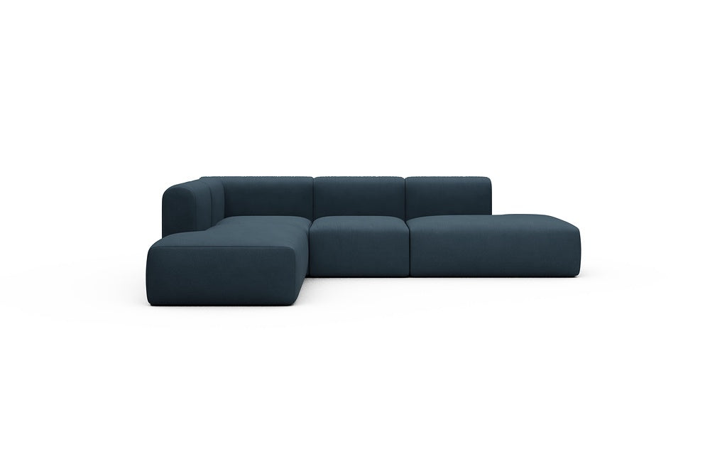 Rund Casual Modular Sofa - Configurations 1 - F3H - 296 x 224 cm - Open-end + 2 Seater + Open-end - 580 Argus Navy Blue