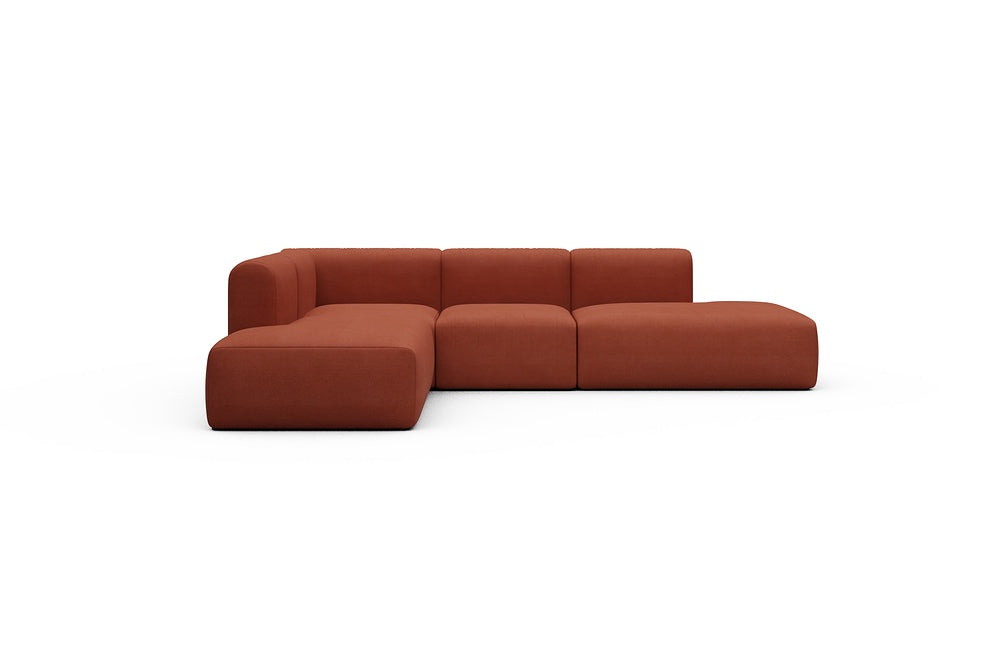 Rund Casual Modular Sofa - Configurations 1 - F3H - 296 x 224 cm - Open-end + 2 Seater + Open-end - 581 Argus Rust
