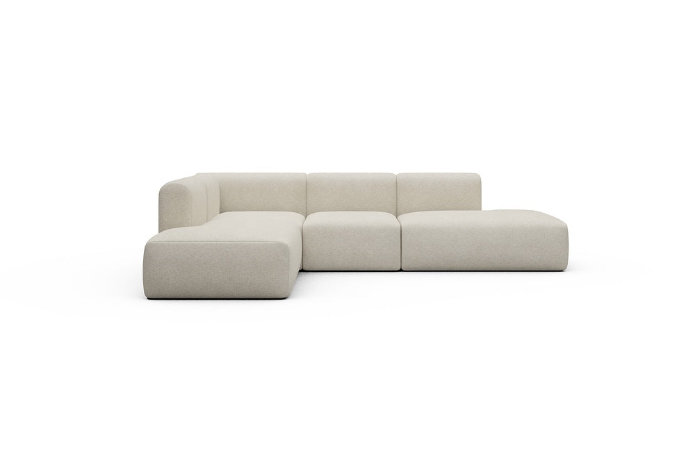 Rund Casual Modular Sofa - Configurations 1 - F3H - 296 x 224 cm - Open-end + 2 Seater + Open-end - 584 Argus Natural