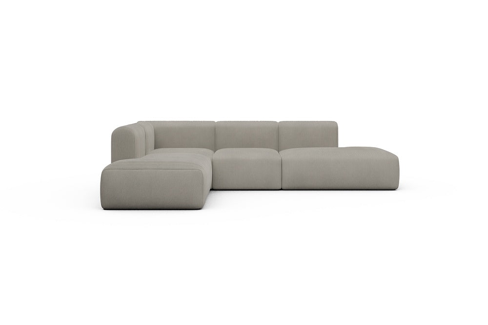 Rund Casual Modular Sofa - Configurations 1 - F3H - 296 x 224 cm - Open-end + 2 Seater + Open-end - 603 Corduroy Beige