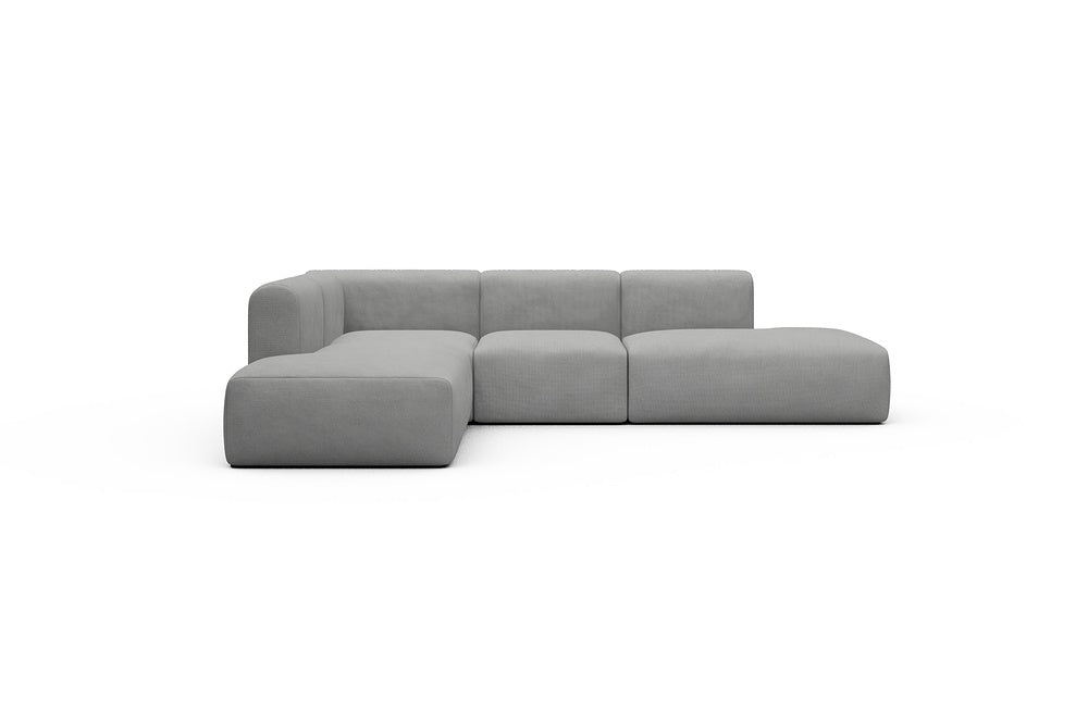 Rund Casual Modular Sofa - Configurations 1 - F3H - 296 x 224 cm - Open-end + 2 Seater + Open-end - 764 Cura Sand Grey