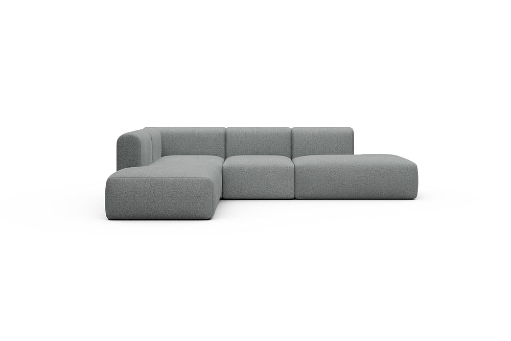 Rund Casual Modular Sofa - Configurations 1 - F3H - 296 x 224 cm - Open-end + 2 Seater + Open-end - 819 Aivi Gravel Grey