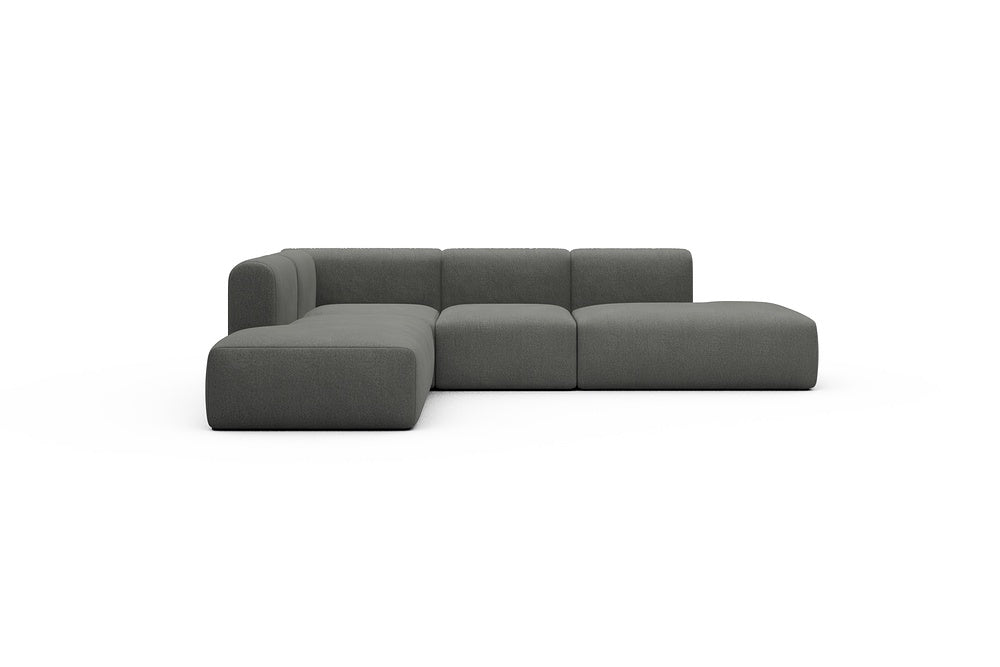 Rund Casual Modular Sofa - Configurations 1 - F3H - 296 x 224 cm - Open-end + 2 Seater + Open-end - 852 Mahoga Seal Grey