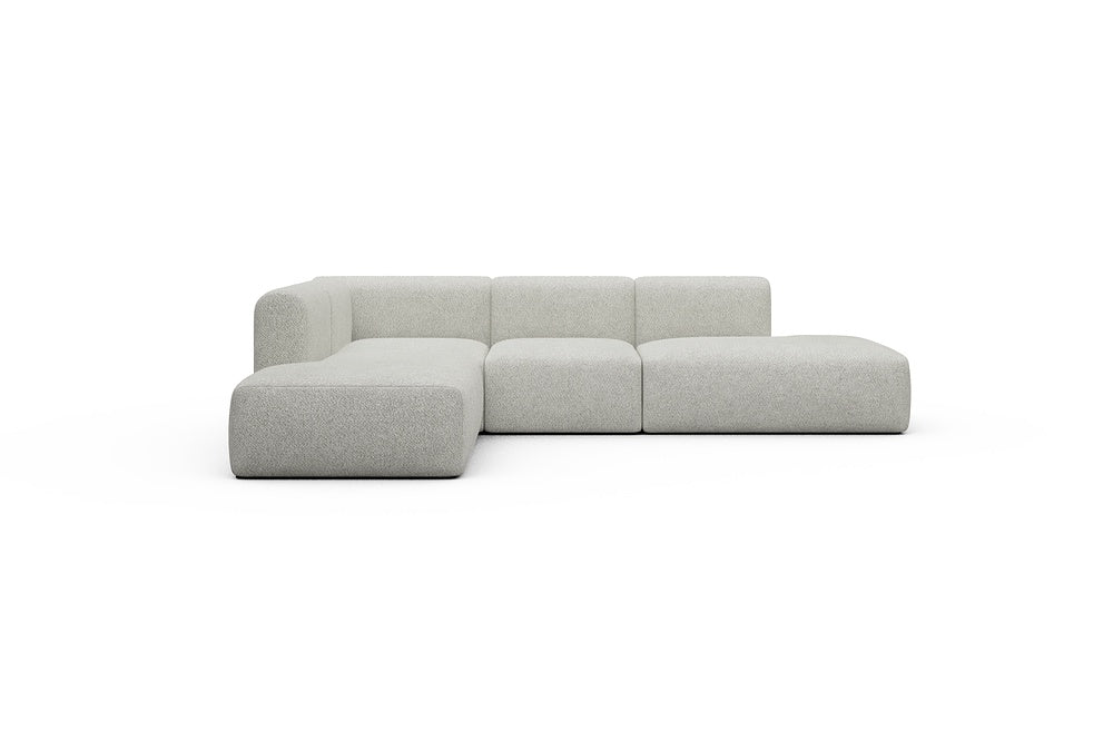 Rund Casual Modular Sofa - Configurations 1 - F3H - 296 x 224 cm - Open-end + 2 Seater + Open-end - 867 Vanora Warm Sand