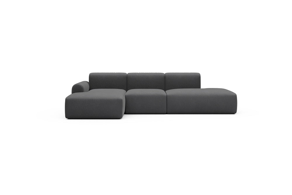 Rund Casual Modular Sofa - Configurations 2 - K1L - 296 x 152 cm - Chaise + 1 Seater + Open-end - 441 Satya Warm Zinc