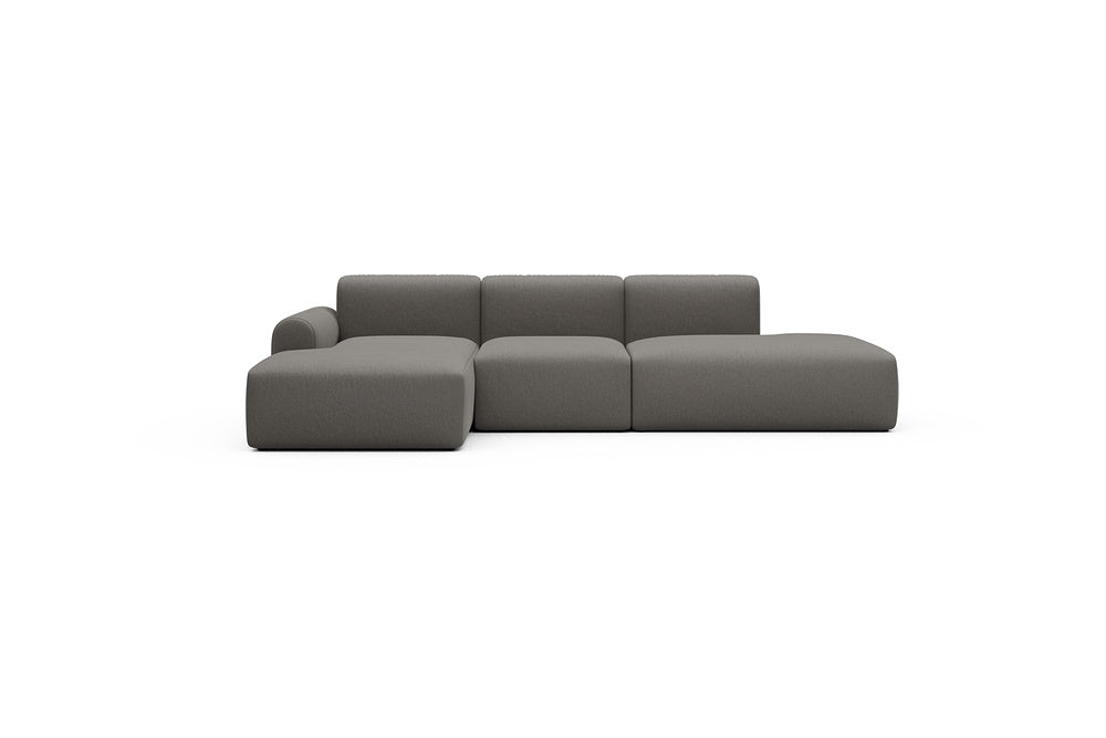 Rund Casual Modular Sofa - Configurations 2 - K1L - 296 x 152 cm - Chaise + 1 Seater + Open-end - 446 Satya Taupe Brown