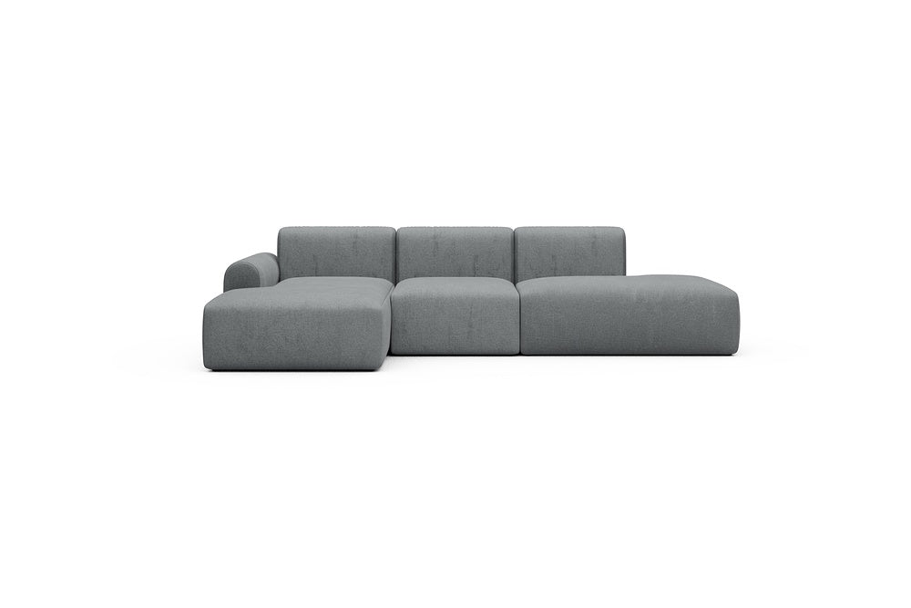 Rund Casual Modular Sofa - Configurations 2 - K1L - 296 x 152 cm - Chaise + 1 Seater + Open-end - 495 Casone Gravel Grey