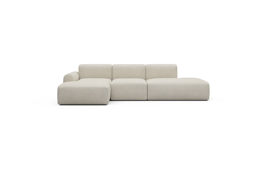 Rund Casual Modular Sofa - Configurations 2 - K1L - 296 x 152 cm - Chaise + 1 Seater + Open-end - 584 Argus Natural