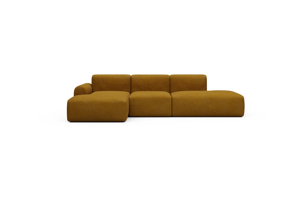 Rund Casual Modular Sofa - Configurations 2 - K1L - 296 x 152 cm - Chaise + 1 Seater + Open-end - 767 Cura Apricot
