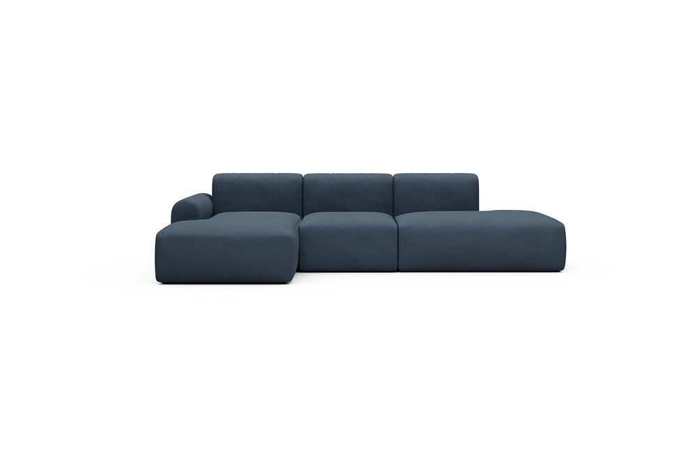 Rund Casual Modular Sofa - Configurations 2 - K1L - 296 x 152 cm - Chaise + 1 Seater + Open-end - 768 Cura Oxford Blue