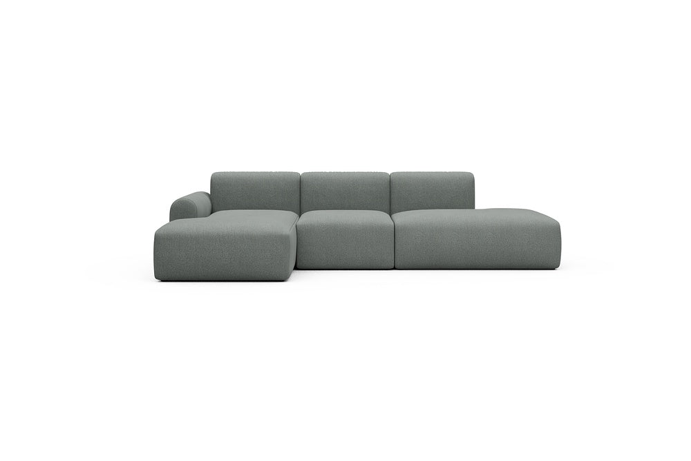 Rund Casual Modular Sofa - Configurations 2 - K1L - 296 x 152 cm - Chaise + 1 Seater + Open-end - 853 Mahoga Dove Grey