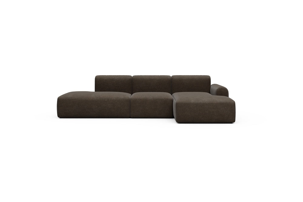 Rund Casual Modular Sofa - Configurations 2 - K2L - 296 x 152 cm - Open-end + 1 Seater + Open-end - 411 Esina Cedar Brown