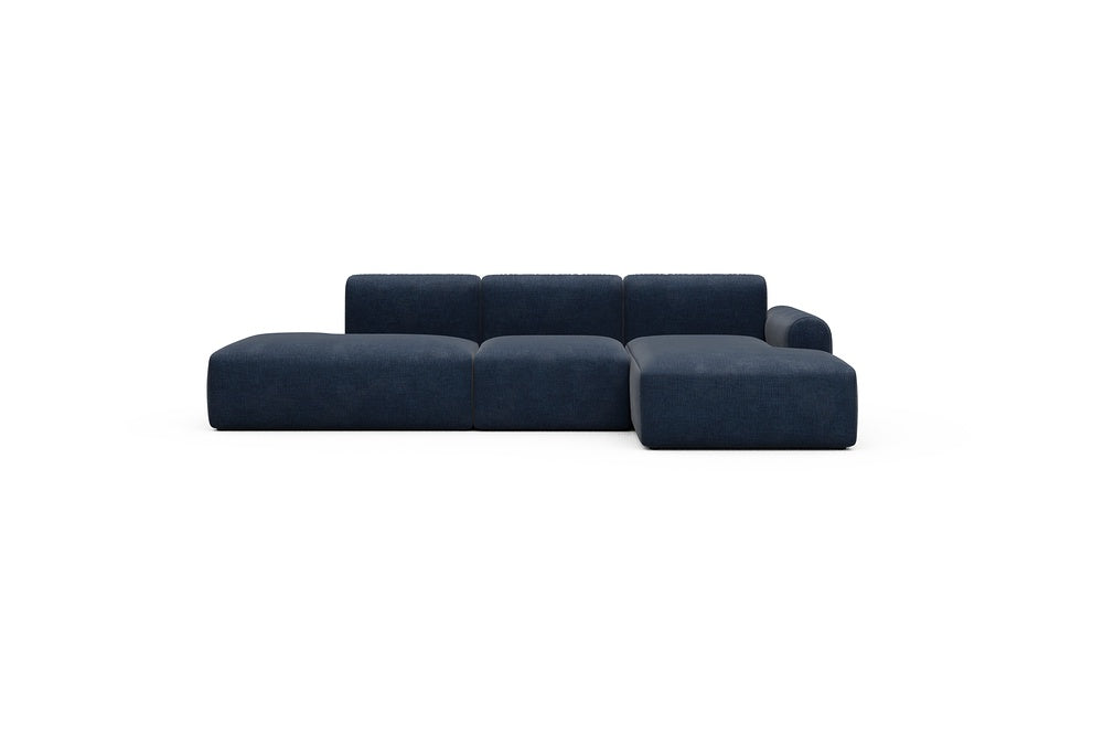 Rund Casual Modular Sofa - Configurations 2 - K2L - 296 x 152 cm - Open-end + 1 Seater + Open-end - 414 Esina Indigo Blue