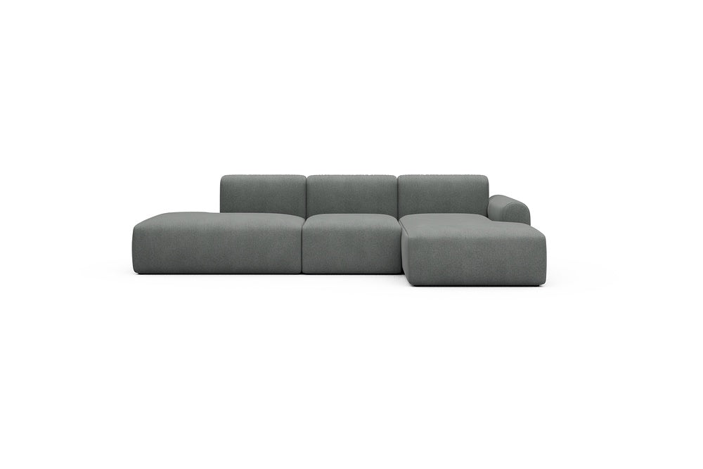 Rund Casual Modular Sofa - Configurations 2 - K2L - 296 x 152 cm - Open-end + 1 Seater + Open-end - 440 Satya Steel Grey