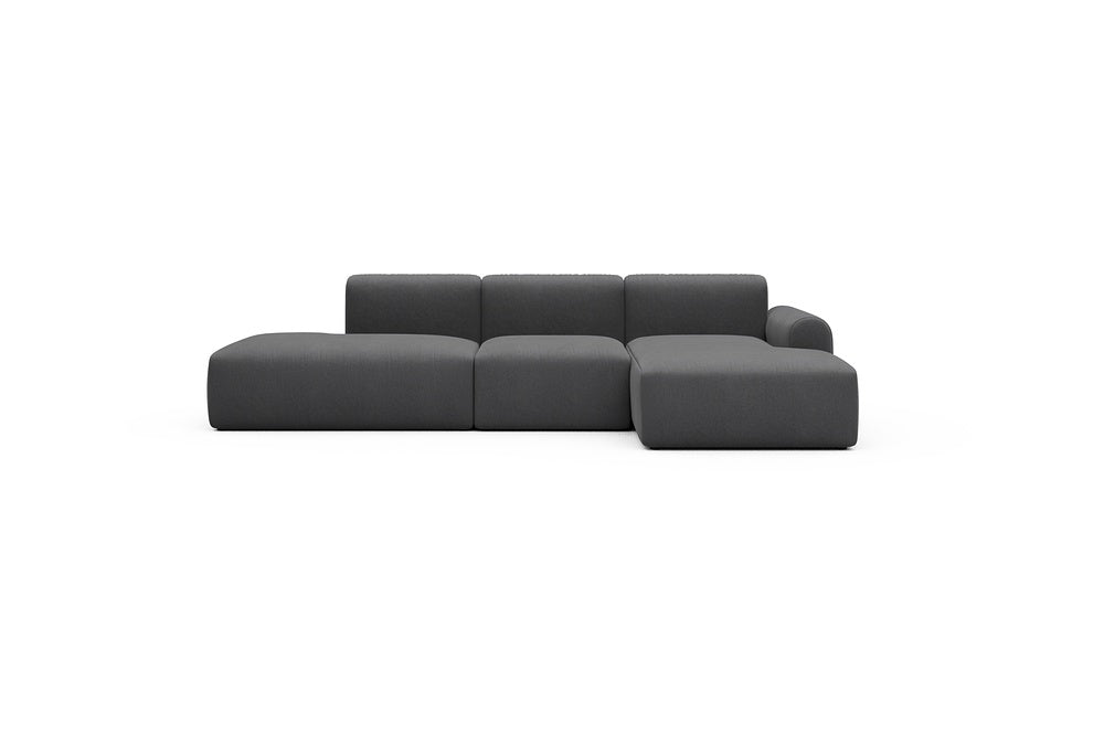 Rund Casual Modular Sofa - Configurations 2 - K2L - 296 x 152 cm - Open-end + 1 Seater + Open-end - 441 Satya Warm Zinc