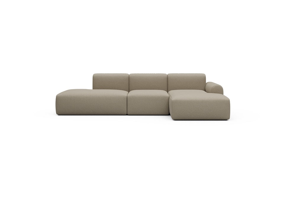Rund Casual Modular Sofa - Configurations 2 - K2L - 296 x 152 cm - Open-end + 1 Seater + Open-end - 445 Satya Natural Biege